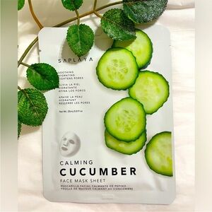 New $5ea OR 5/$18 SAPLAYA Calming Cucumber Moisturizing Nutrition Sheet FaceMask